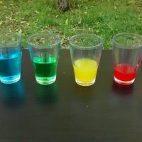 Xilófono arcoiris de agua